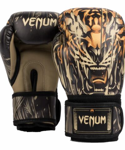 Venum Tiger Kids Boxing Gloves - Black Neon