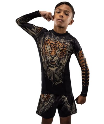 Venum Tiger Kids Short Sleeve Rashguard